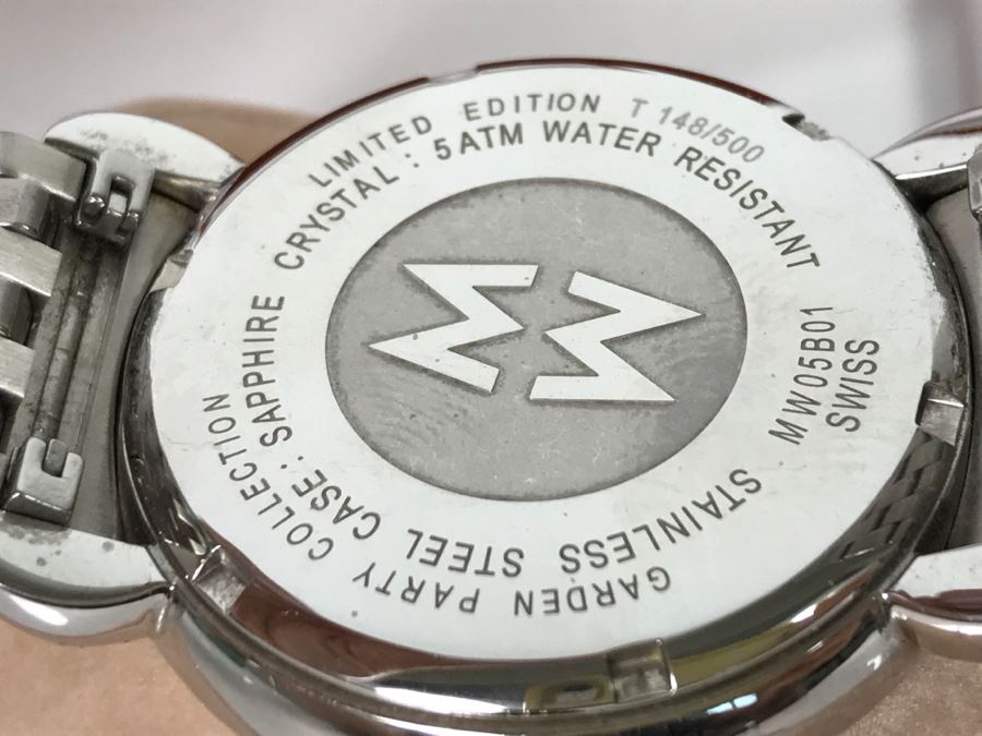 MICHELE Luxury Sapphire Diamond Ladies Watch With Case Limited Edition 'Garden Party' 148 Of 500 MW05B01 [Photo 11]