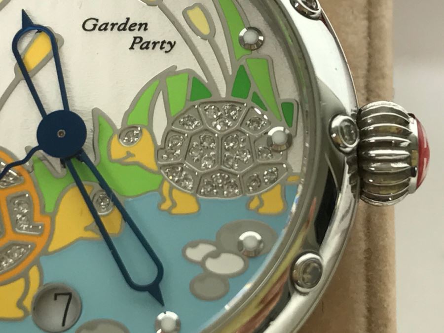 MICHELE Luxury Sapphire Diamond Ladies Watch With Case Limited Edition 'Garden Party' 148 Of 500 MW05B01 [Photo 7]