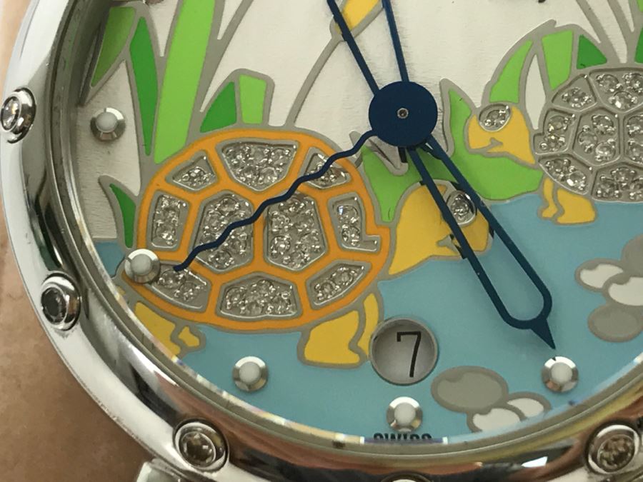 MICHELE Luxury Sapphire Diamond Ladies Watch With Case Limited Edition 'Garden Party' 148 Of 500 MW05B01 [Photo 8]