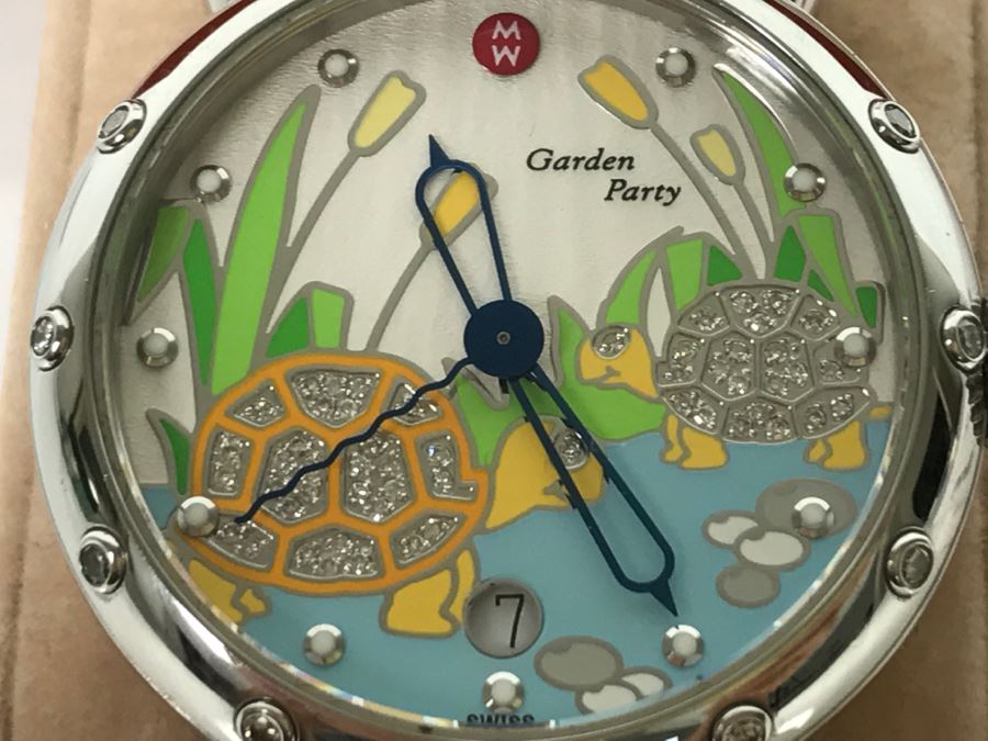 MICHELE Luxury Sapphire Diamond Ladies Watch With Case Limited Edition 'Garden Party' 148 Of 500 MW05B01 [Photo 6]