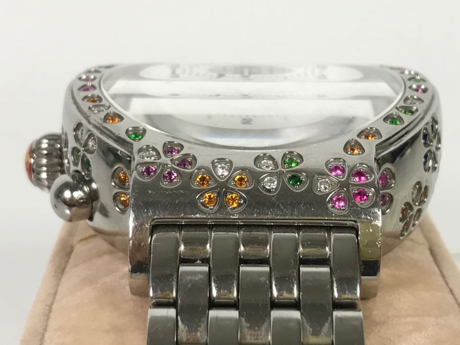 MICHELE Luxury Diamond Chronograph Ladies Watch 'Extreme Fleur' 160 Individually Set Precious And Semi Precious Stones 1.35 Carats TW MW04A13 [Photo 9]