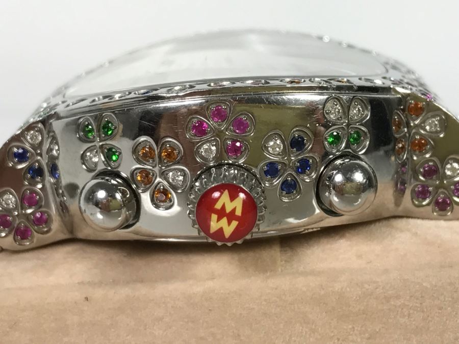 MICHELE Luxury Diamond Chronograph Ladies Watch 'Extreme Fleur' 160 Individually Set Precious And Semi Precious Stones 1.35 Carats TW MW04A13 [Photo 8]