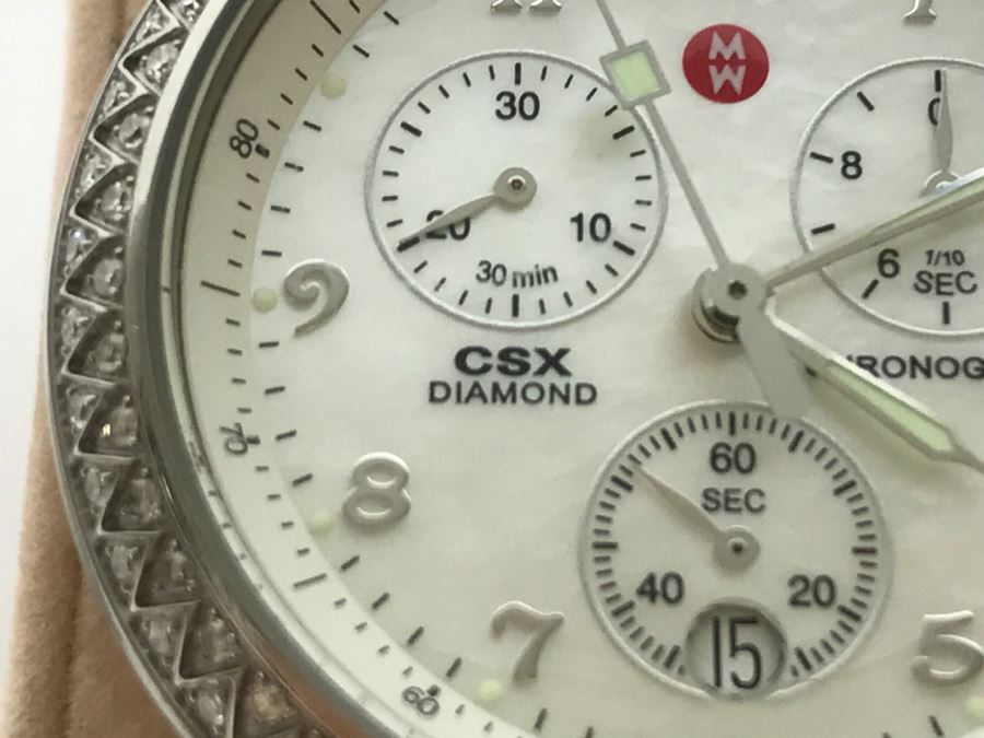 MICHELE Luxury CSX Diamond Chronograph Ladies Watch 71-3600 [Photo 8]