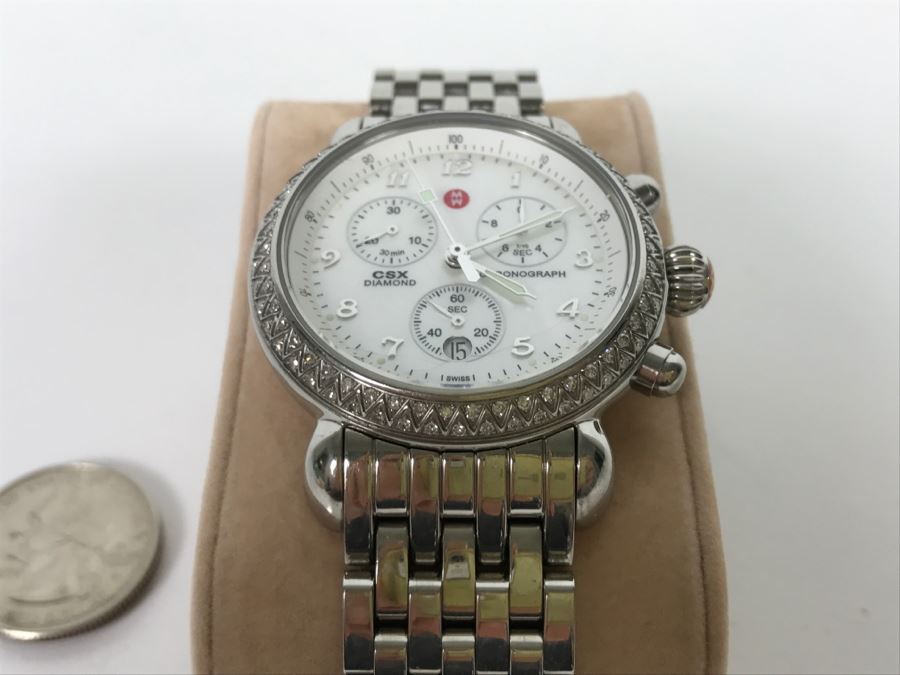 MICHELE Luxury CSX Diamond Chronograph Ladies Watch 71-3600 [Photo 4]