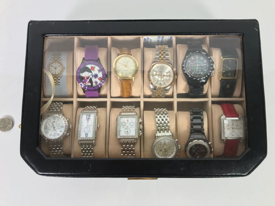 WOLF DESIGNS Watch Storage Case With Glass Top And Key (Watches Sold Separately In This Sale) [Photo 2]