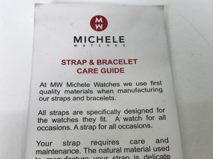 Collection Of (9) New MICHELE Luxury Ladies Watch Bands In Galuchat, Alligator And Steel [Photo 19]