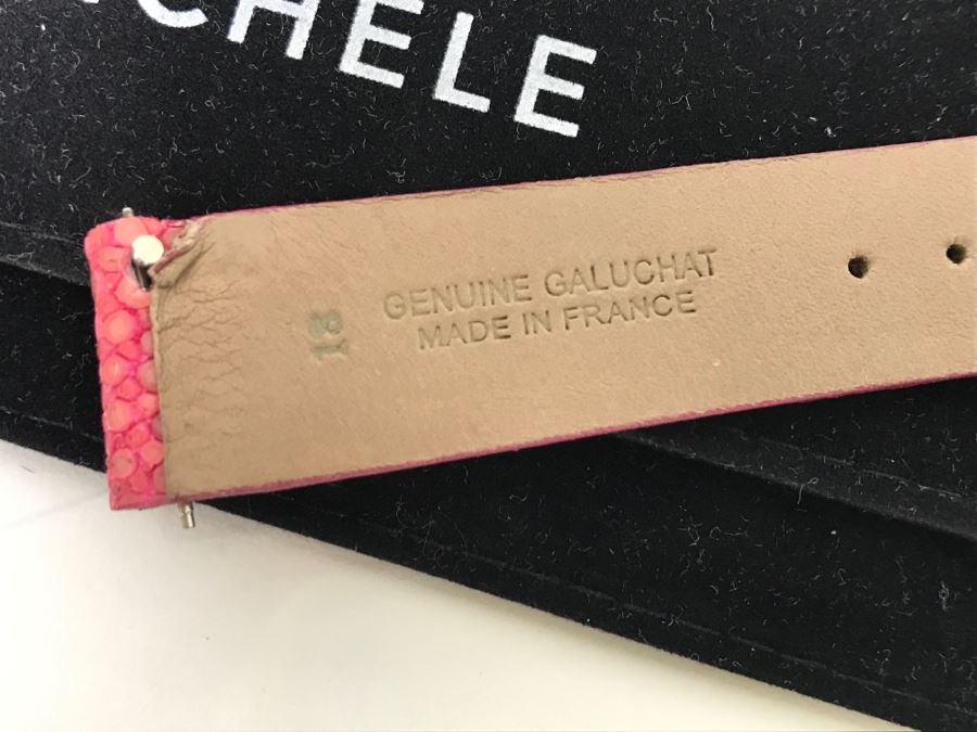 Collection Of (9) New MICHELE Luxury Ladies Watch Bands In Galuchat, Alligator And Steel [Photo 6]