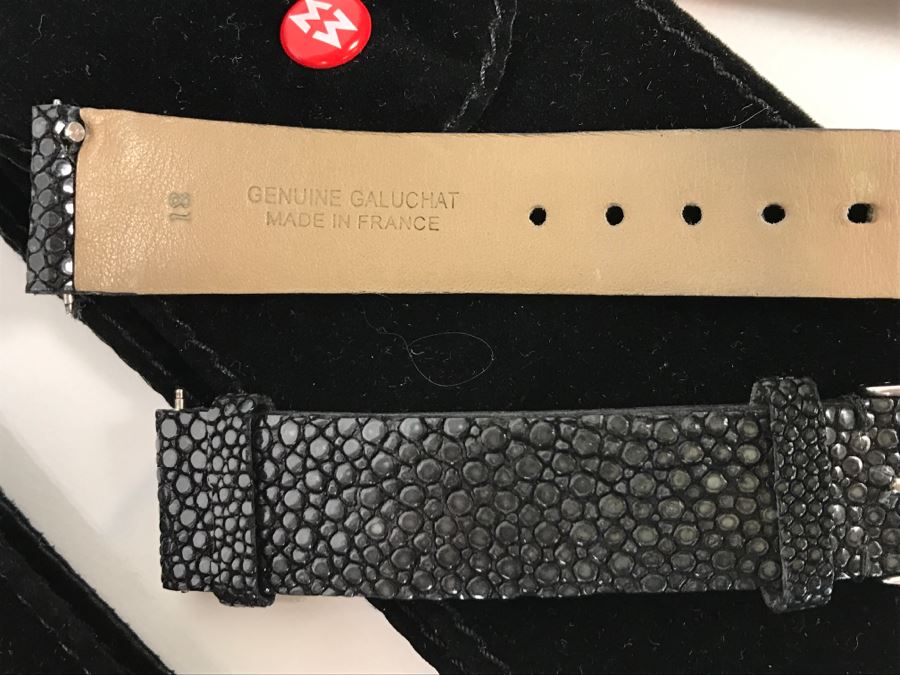 Collection Of (9) New MICHELE Luxury Ladies Watch Bands In Galuchat, Alligator And Steel [Photo 13]