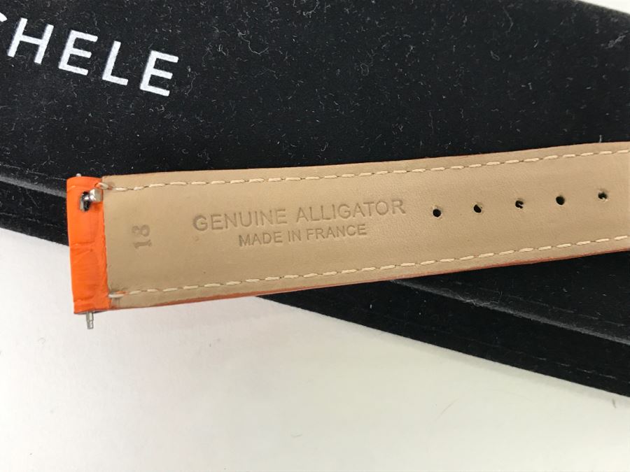 Collection Of (9) New MICHELE Luxury Ladies Watch Bands In Galuchat, Alligator And Steel [Photo 8]