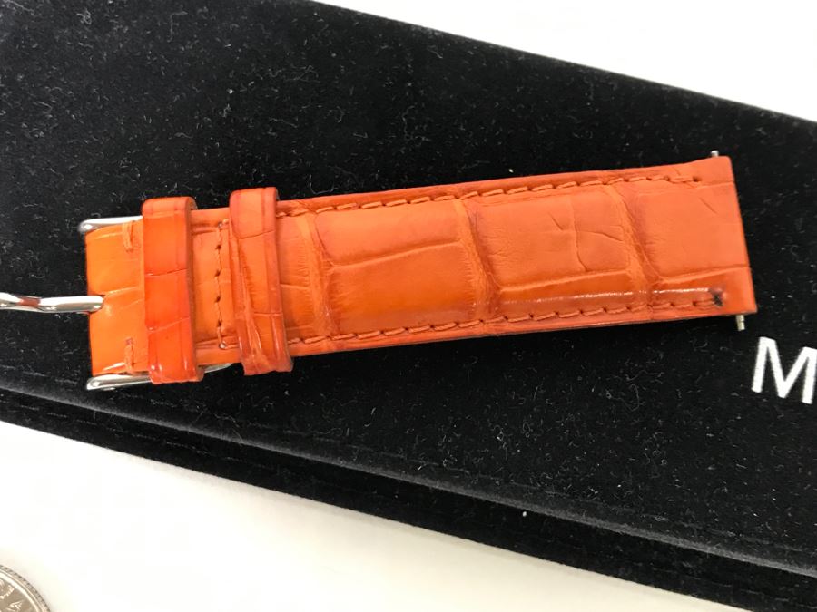 Collection Of (9) New MICHELE Luxury Ladies Watch Bands In Galuchat, Alligator And Steel [Photo 7]