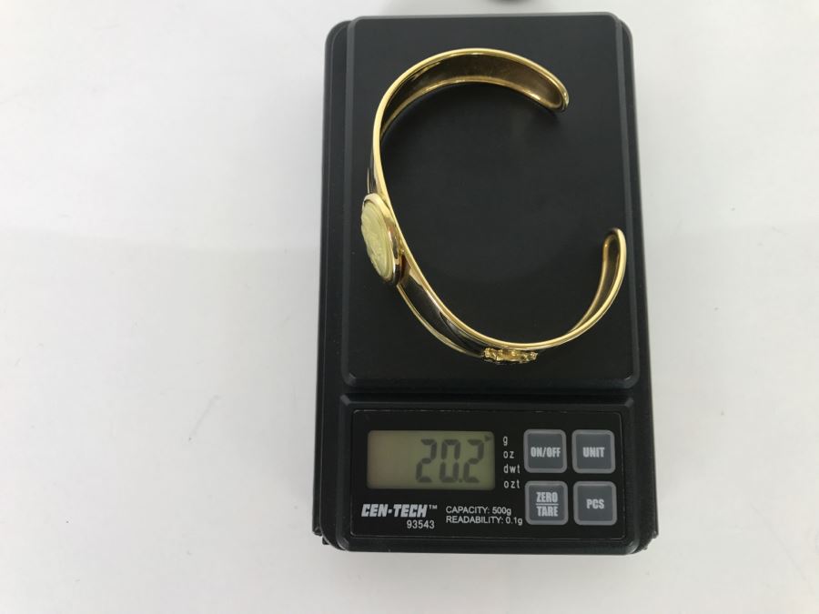 18K Yellow Gold ANFORA Italy Ladies Bracelet 20.2g [Photo 12]