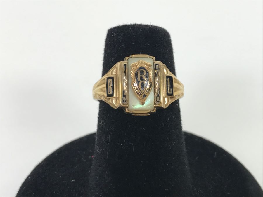 10K Yellow Gold JOSTEN Rapid City 1958 Class Ring 3.3g [Photo 3]