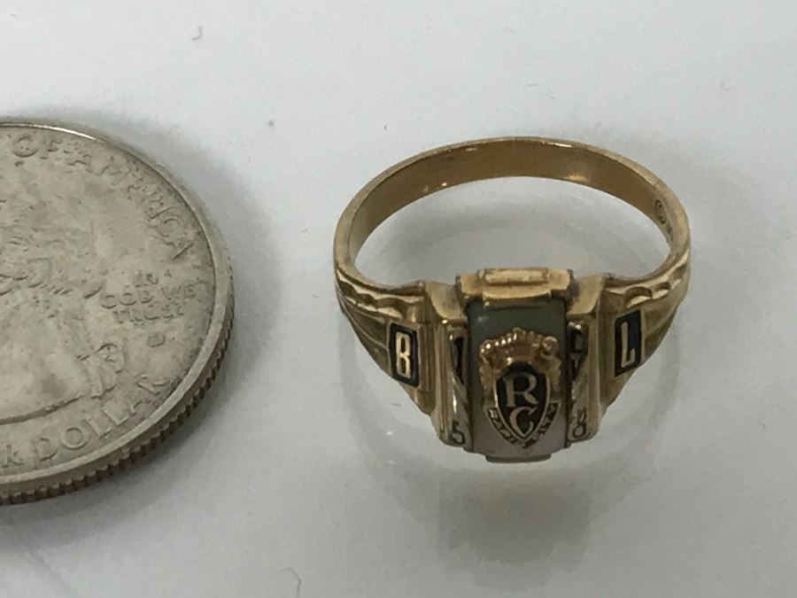 10K Yellow Gold JOSTEN Rapid City 1958 Class Ring 3.3g [Photo 8]