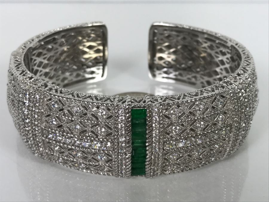 Stunning Judith Ripka Sterling Silver Bracelet 82g [Photo 2]