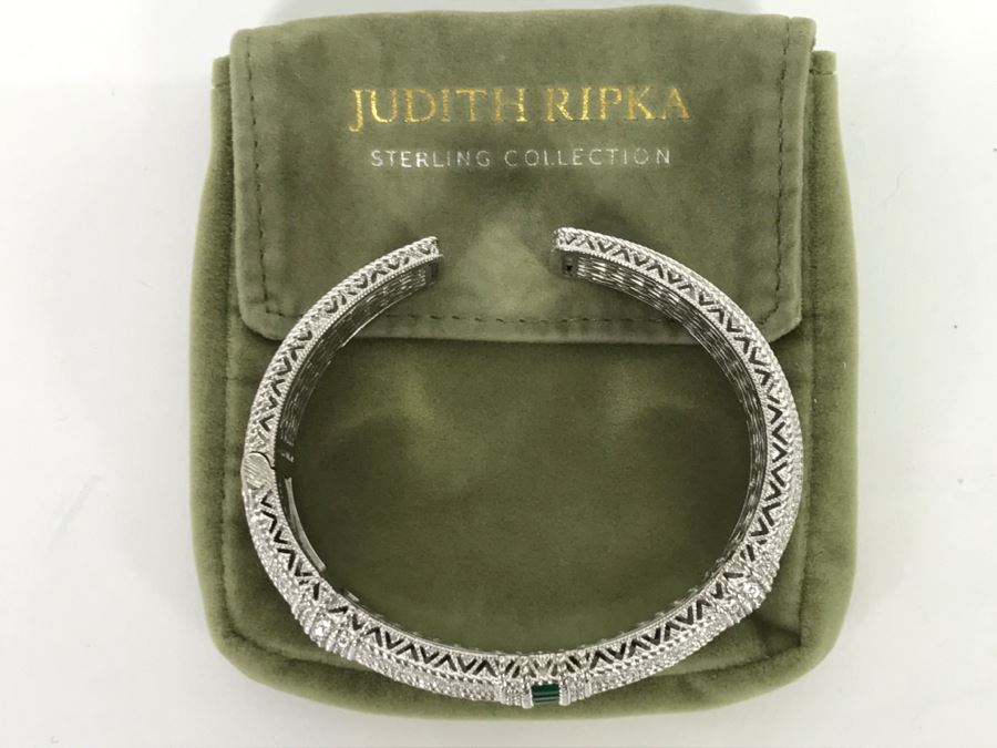 Stunning Judith Ripka Sterling Silver Bracelet 82g [Photo 13]