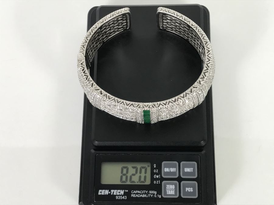 Stunning Judith Ripka Sterling Silver Bracelet 82g [Photo 12]