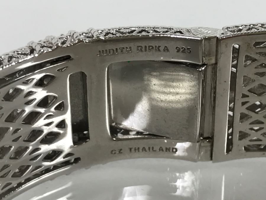 Stunning Judith Ripka Sterling Silver Bracelet 82g [Photo 9]