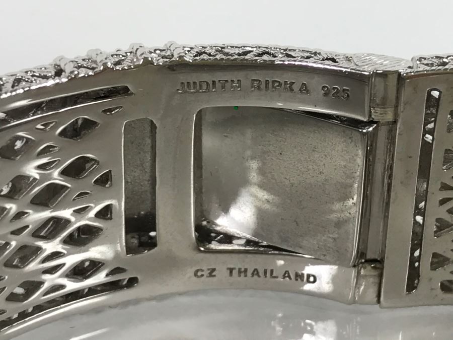 Stunning Judith Ripka Sterling Silver Bracelet 82g [Photo 8]