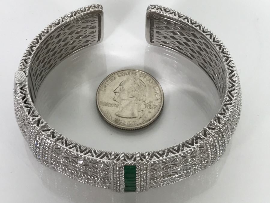 Stunning Judith Ripka Sterling Silver Bracelet 82g [Photo 7]