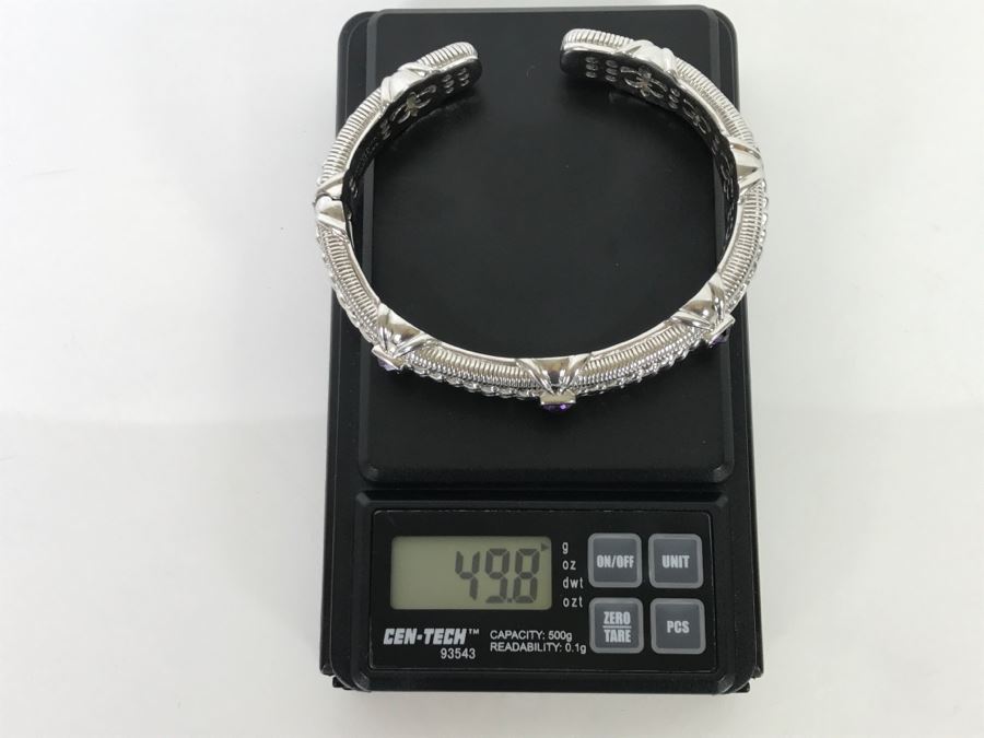 Judith Ripka Sterling Silver Bracelet 49.8g [Photo 9]