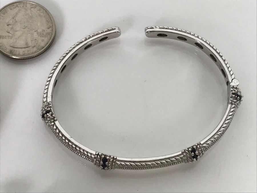 Set Of (3) Judith Ripka Sterling Silver Bracelets 101.6g TW [Photo 11]