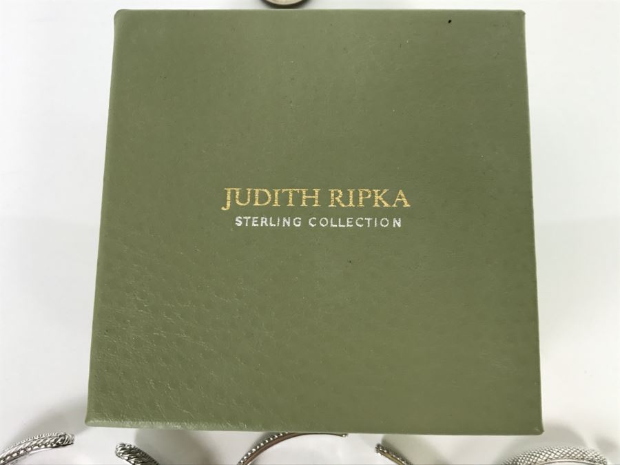 Set Of (3) Judith Ripka Sterling Silver Bracelets 101.6g TW [Photo 21]