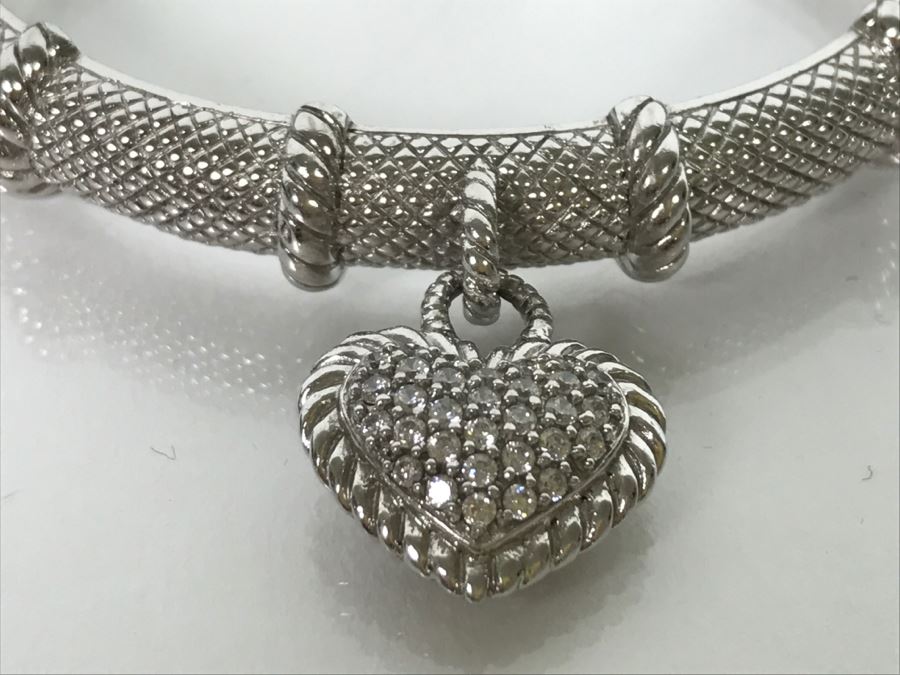 Set Of (3) Judith Ripka Sterling Silver Bracelets 101.6g TW [Photo 4]