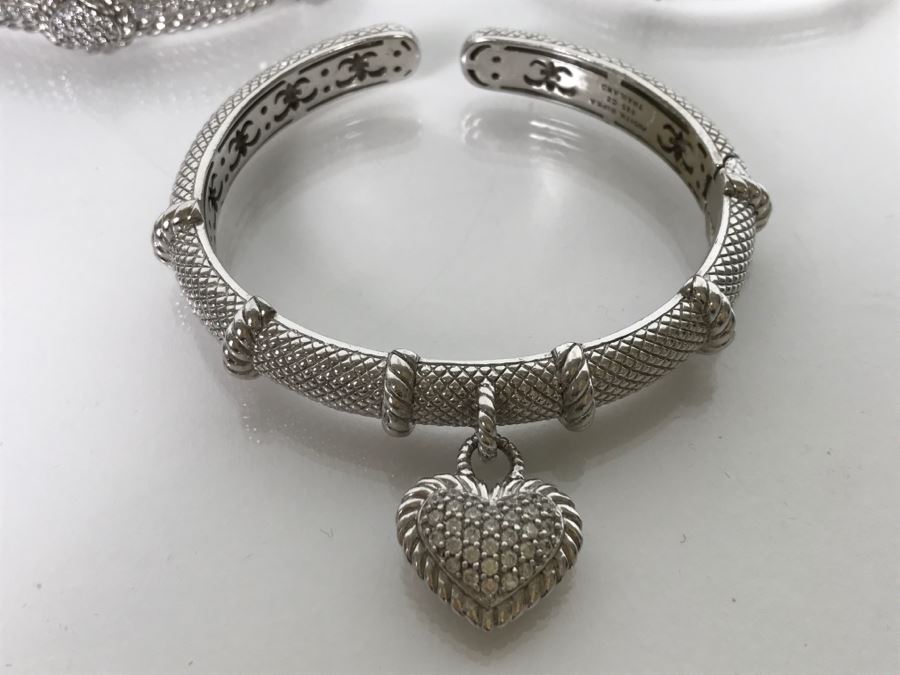Set Of (3) Judith Ripka Sterling Silver Bracelets 101.6g TW [Photo 3]