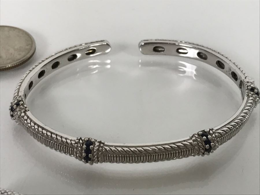 Set Of (3) Judith Ripka Sterling Silver Bracelets 101.6g TW [Photo 10]