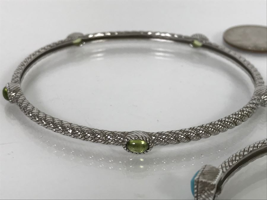 Set Of (3) Judith Ripka Sterling Silver Bracelets 46g TW [Photo 6]