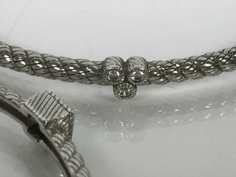 Set Of (3) Judith Ripka Sterling Silver Bracelets 46g TW [Photo 8]