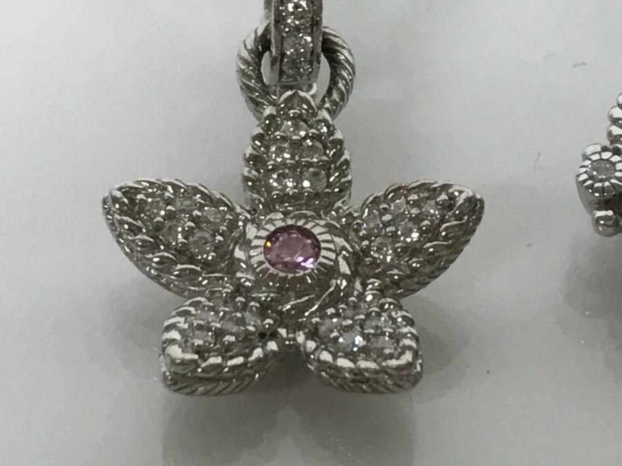 Pair Of Judith Ripka Sterling Silver Pendants 21.9g [Photo 9]