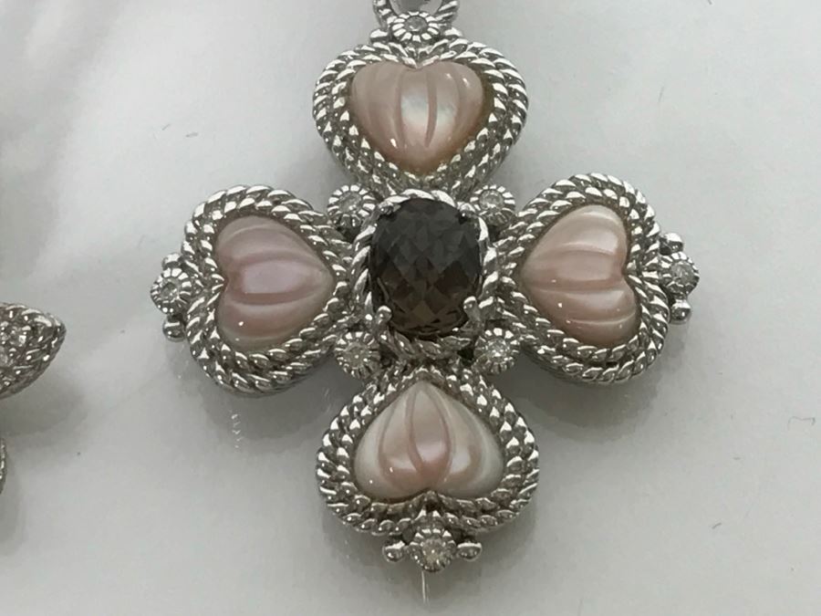 Pair Of Judith Ripka Sterling Silver Pendants 21.9g [Photo 5]