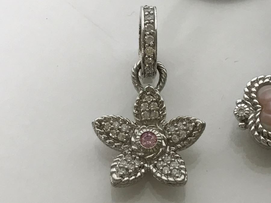 Pair Of Judith Ripka Sterling Silver Pendants 21.9g [Photo 8]