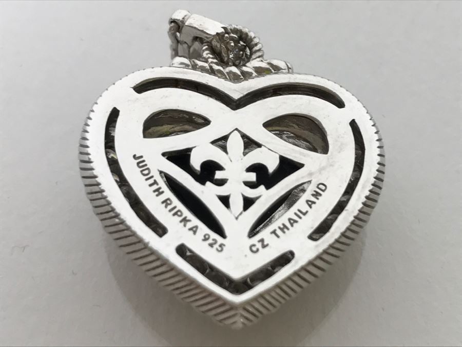 Judith Ripka Sterling Silver Heart Pendant 14.9g [Photo 9]