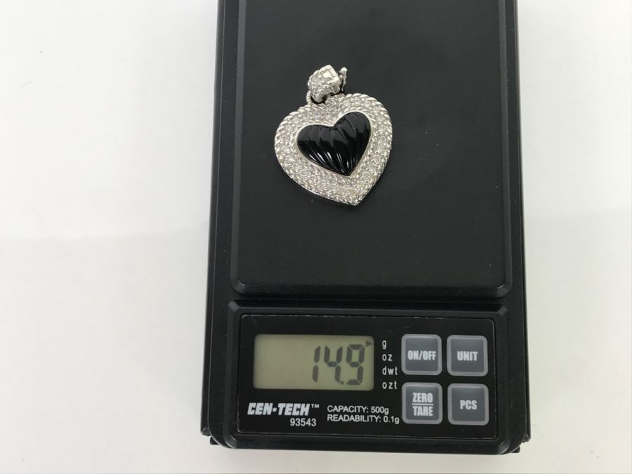 Judith Ripka Sterling Silver Heart Pendant 14.9g [Photo 10]