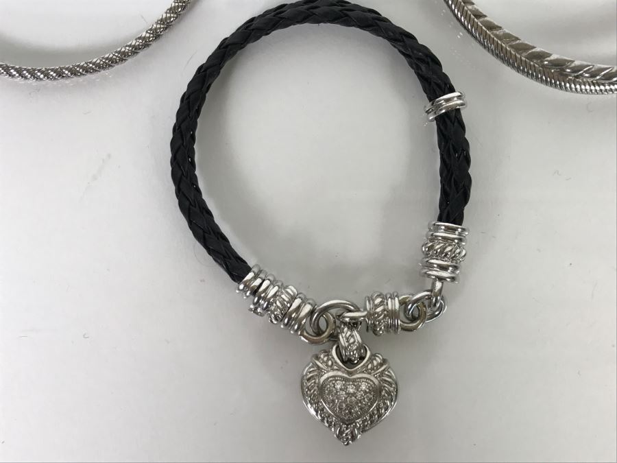 Set Of (3) Judith Ripka Sterling Silver Bracelets 75.4g TW [Photo 2]