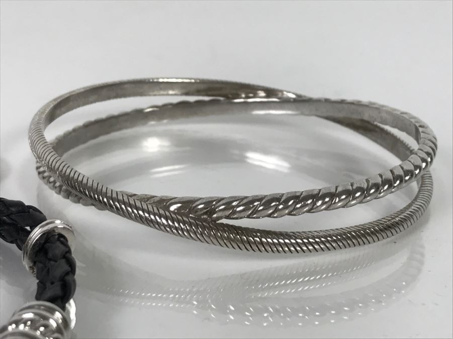 Set Of (3) Judith Ripka Sterling Silver Bracelets 75.4g TW [Photo 8]