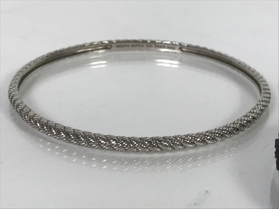 Set Of (3) Judith Ripka Sterling Silver Bracelets 75.4g TW [Photo 10]