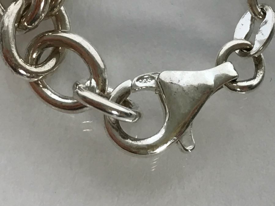 Pair Of Sterling Silver Bracelets 60.7g TW [Photo 15]