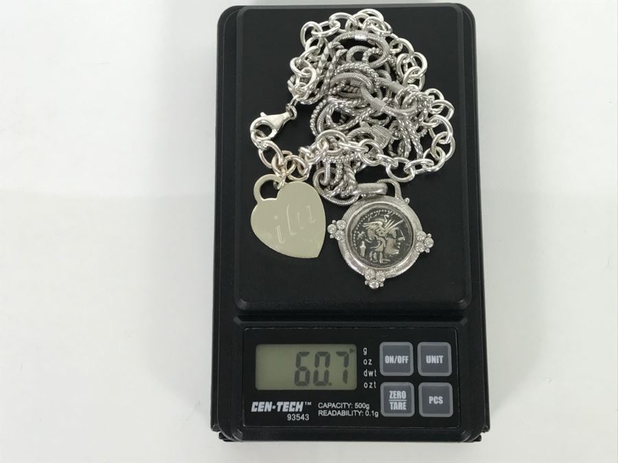 Pair Of Sterling Silver Bracelets 60.7g TW [Photo 16]