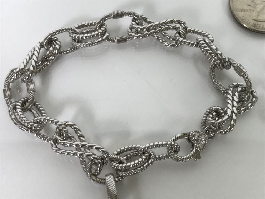 Pair Of Sterling Silver Bracelets 60.7g TW [Photo 6]