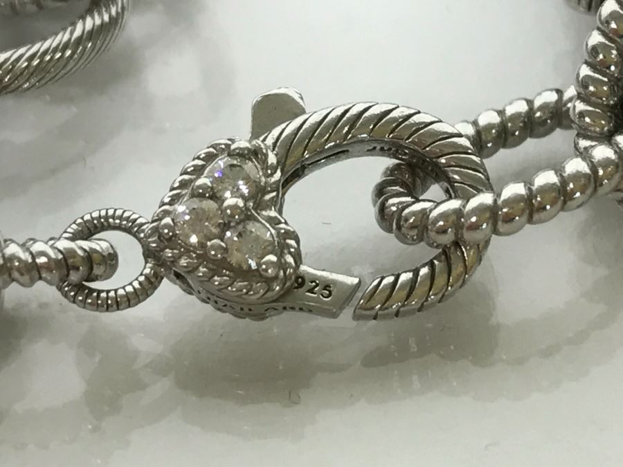 Pair Of Sterling Silver Bracelets 60.7g TW [Photo 9]