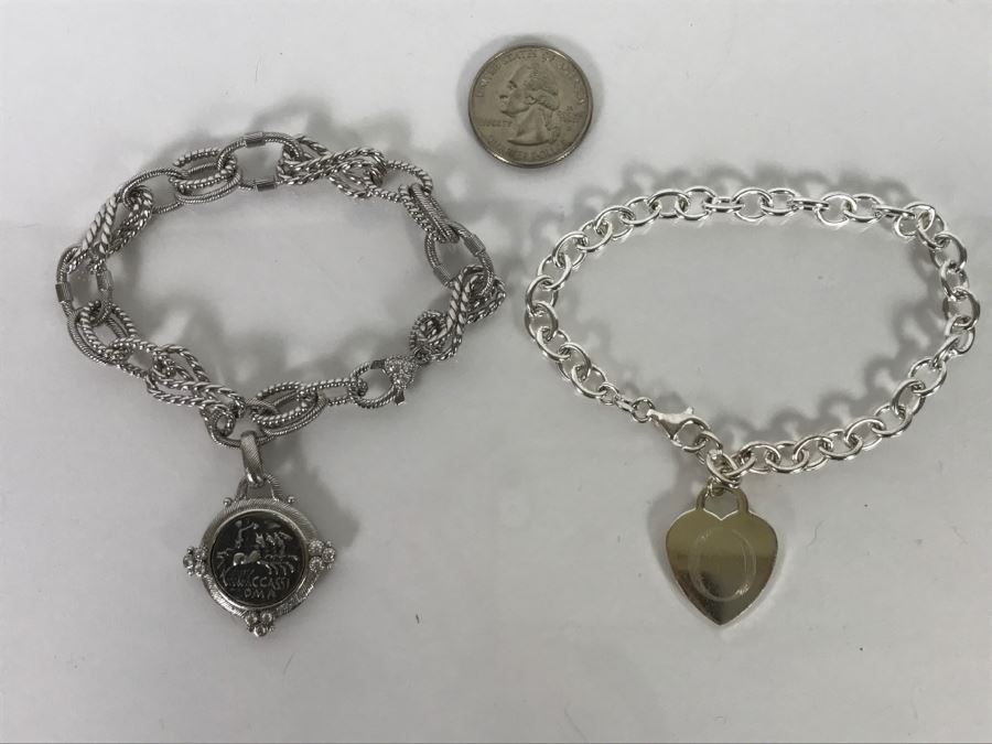 Pair Of Sterling Silver Bracelets 60.7g TW