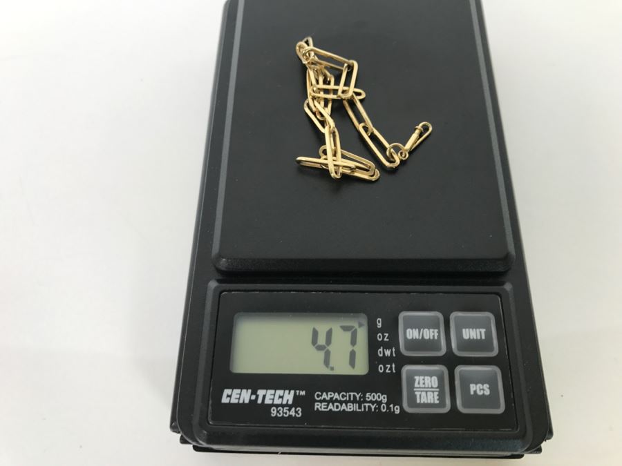 14K Yellow Gold Link Bracelet 4.7g [Photo 7]