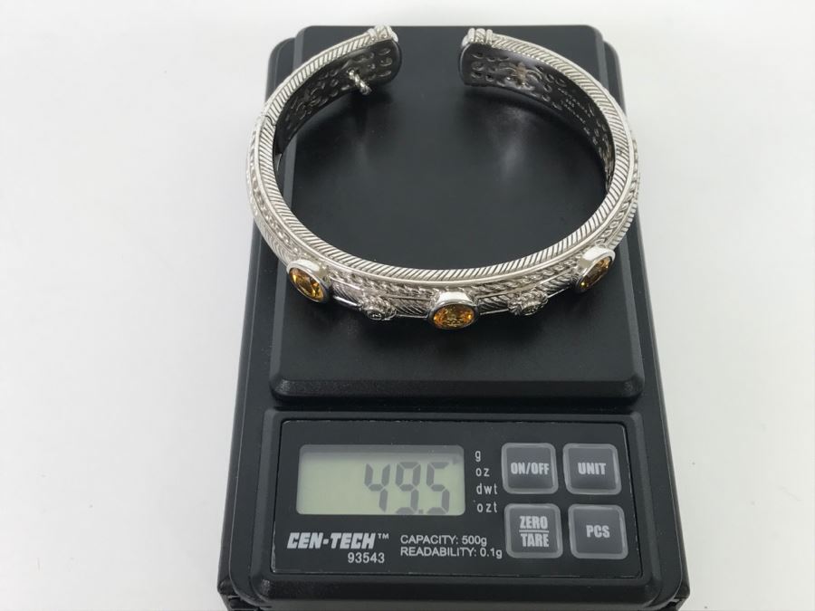 Judith Ripka Sterling Silver Bracelet 49.5g [Photo 12]