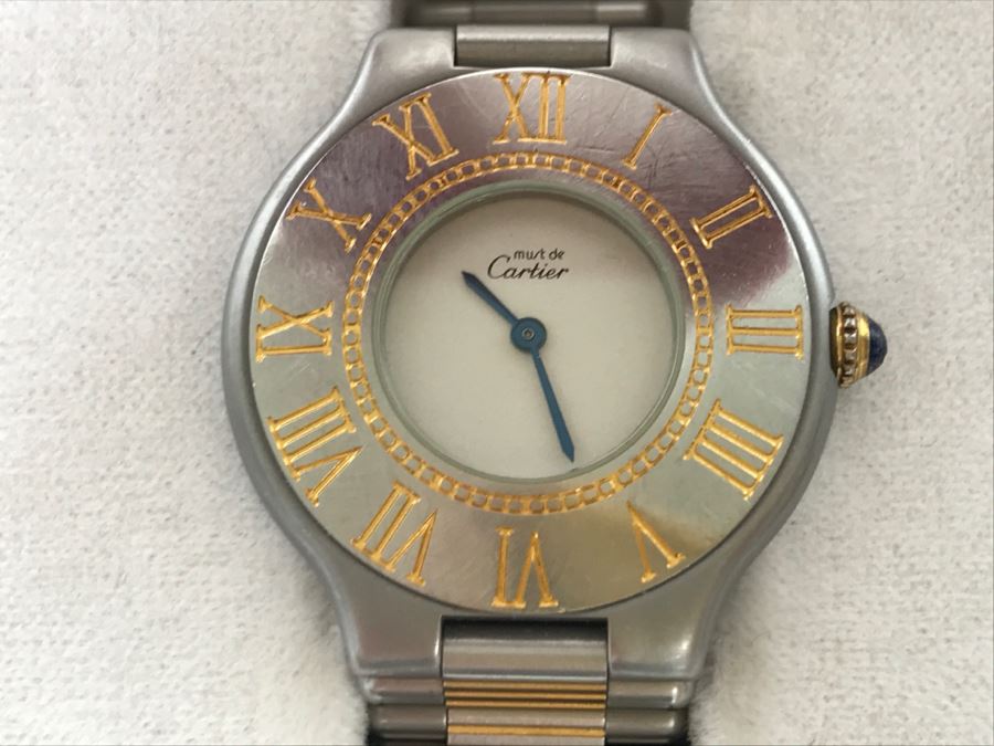 Ladies Cartier Must De Montres 21 Watch With Case Estimate $1,600 [Photo 4]