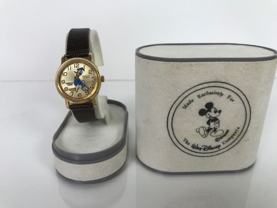 Disney Donald Duck Bradley Watch Birthday Commemorative Edition New In Case Retails $105 [Photo 1]