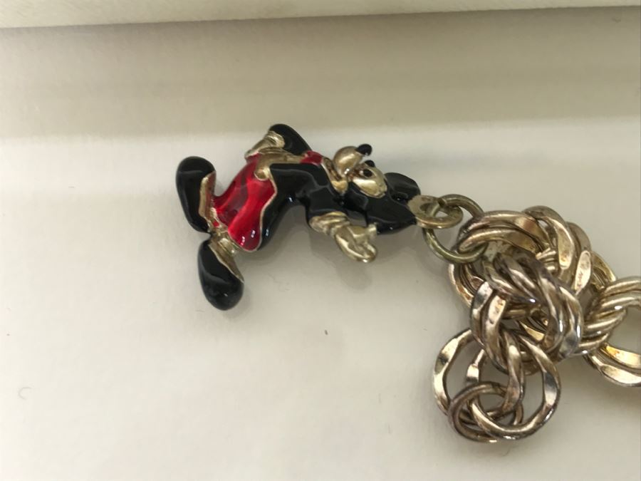 Disney Limited Edition Sterling Silver Mickey Mouse Progression Charm Bracelet 'Sorcerer's Apprentice' 46.9g With Cert And Case [Photo 6]