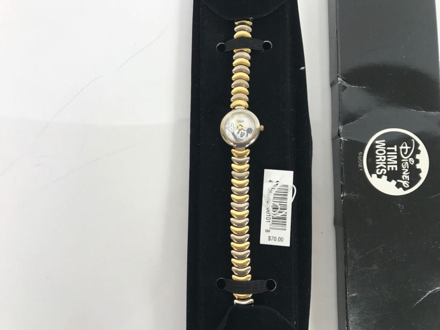 Disney Time Works Mickey Mouse Watch In Box Retails $70 [Photo 2]